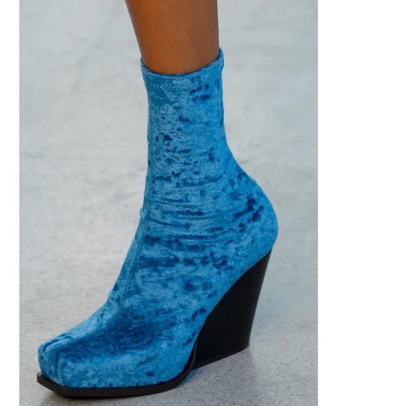 NEW STELLA MCCARTNEY Cowboy Crushed Velvet Boot - Picture 3 of 14